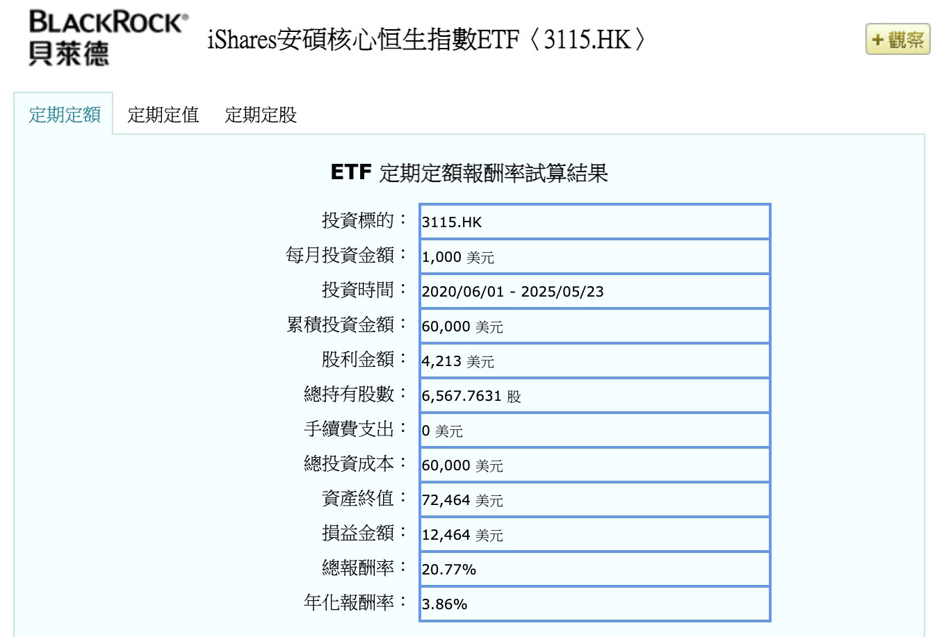 斑客Ai:可以具体选定某个香港ETF计算收益率的基金定投计算器